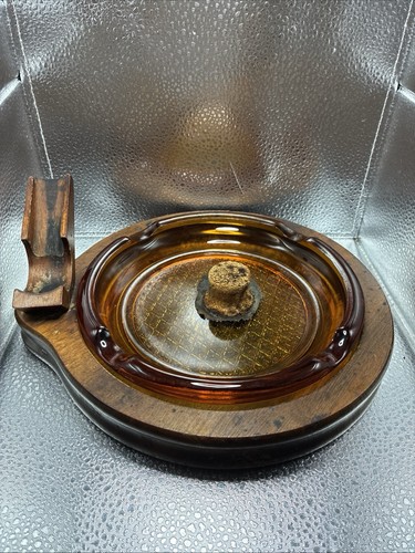 Pipe cigar ashtray - ashtray, amber