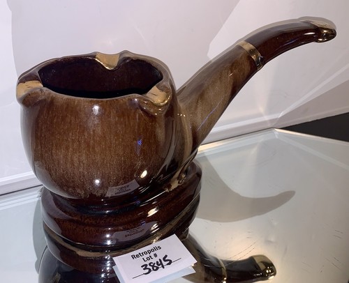 Drip glaze ceramic brown gold - brown,