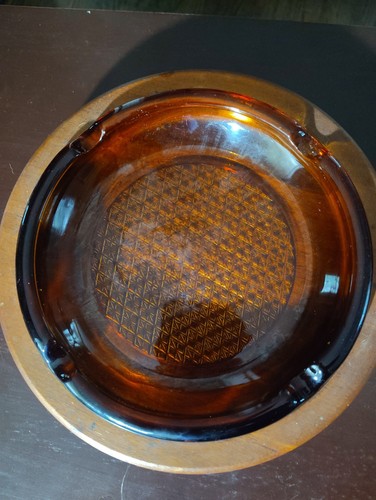 Vintage mcm amber glass - ￼,