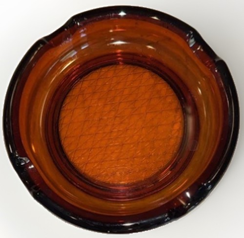 Vtg mcm amber glass cigar - amber,